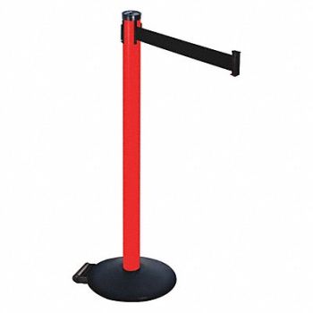 RETRACTA-BELT Barrier Post Black Belt 2 in Belt W, 48VP31