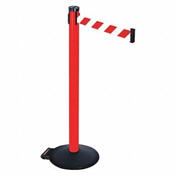 RETRACTA-BELT Barrier Post Red/White Belt 2 in Belt W, 48VP44