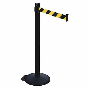 RETRACTA-BELT Barrier Post Black/Ylw Belt 2 in Belt W, 48VP52