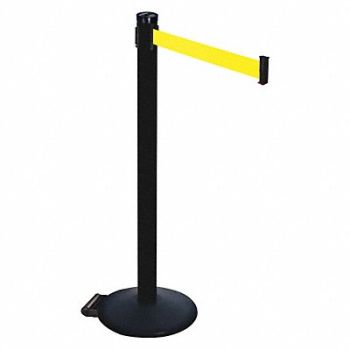 RETRACTA-BELT Barrier Post 2 in Belt W Cast Iron Base, 48VP56