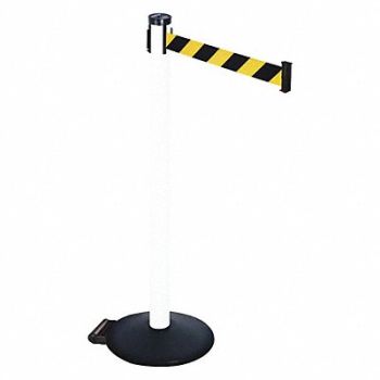 RETRACTA-BELT Barrier Post Black/Ylw Belt 2 in Belt W, 48VP70