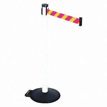 RETRACTA-BELT Barrier Post Magenta/Ylw Belt 2in Belt W, 48VP75