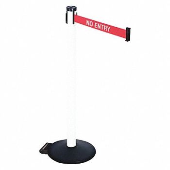 RETRACTA-BELT Barrier Post 40in. H 2in Belt W No Entry, 48VP76