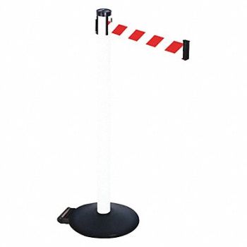 RETRACTA-BELT Barrier Post Red/White Belt 2 in Belt W, 48VP80