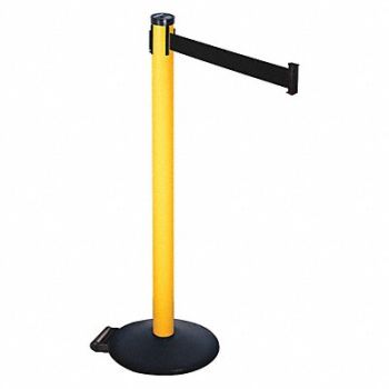 RETRACTA-BELT Barrier Post Black Belt 2 in Belt W, 48VP85