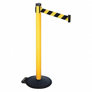 RETRACTA-BELT Barrier Post Black/Ylw Belt 2 in Belt W, 48VP88