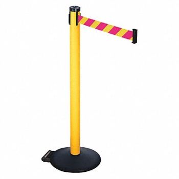RETRACTA-BELT Barrier Post Magenta/Ylw Belt 2in Belt W, 48VP93