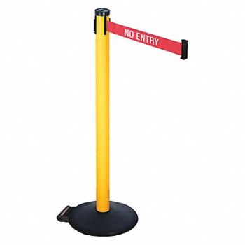RETRACTA-BELT Barrier Post 40in. H 2in Belt W No Entry, 48VP94