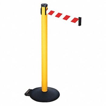 RETRACTA-BELT Barrier Post Red/White Belt 2 in Belt W, 48VP98
