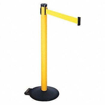 RETRACTA-BELT Barrier Post Yellow Belt 2 in Belt W, 48VR02