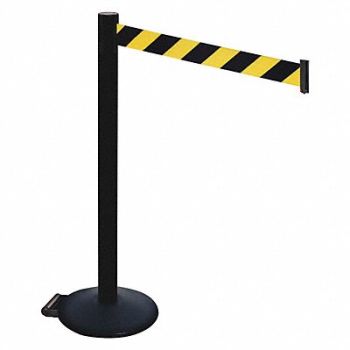 RETRACTA-BELT Barrier Post PVC Post w/Wheels 40 in H, 48VT70