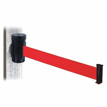 RETRACTA-BELT Belt Barrier Blk Magnet Red Belt 10ft L, 48VY25