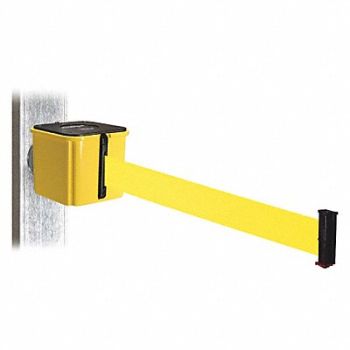 RETRACTA-BELT Belt Barrier Ylw Magnet Ylw Belt 25ft L, 48VY61