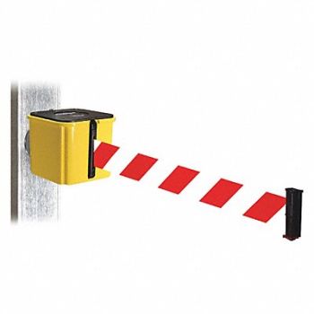 RETRACTA-BELT Belt Barrier Yl Magnet Rd/Wt Belt 30ftL, 48VZ16