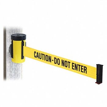 RETRACTA-BELT Belt Barrier Yellow Magnet 10ftL, 48VZ31