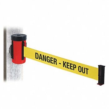 RETRACTA-BELT Belt Barrier Red Magnet 10 ft Belt L, 48VZ58