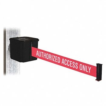 RETRACTA-BELT Belt Barrier Blk Authorized Access Only, 48WA16