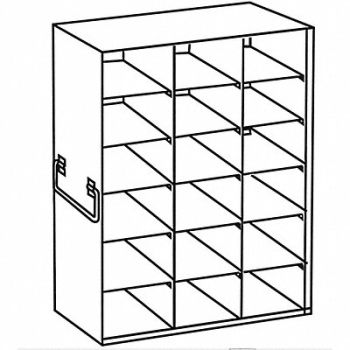 ARGOS TECHNOLOGIES Freezer Rack Holds 18 Boxes SS, 48WF20