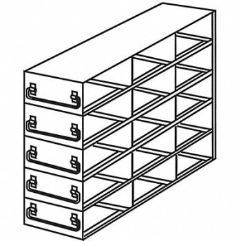 ARGOS TECHNOLOGIES Freezer Rack Holds 15 Boxes SS, 48WF21