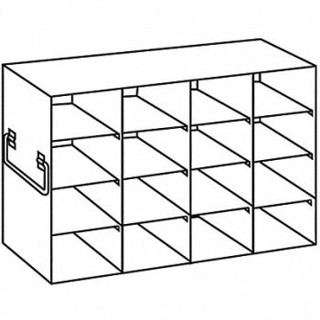 ARGOS TECHNOLOGIES Freezer Rack for 96 Well 2in Box SS, 48WF37