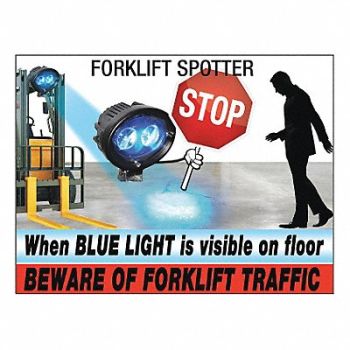 IDEAL WAREHOUSE INNOVATIONS INC. Warning Safety Sign Aluminum, 48WH77