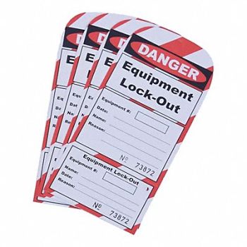IDEAL WAREHOUSE INNOVATIONS INC. Replacement Lockout Tags Red/White PK25, 48WH79
