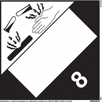 JJ KELLER DOT Container Placard 10-3/4 Label W, 48WU54