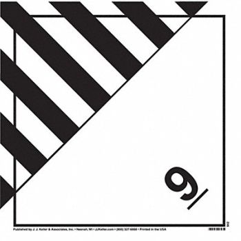 JJ KELLER DOT Container Placard 10-3/4 Label W, 48WU74