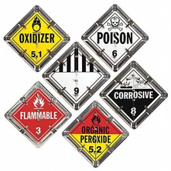 JJ KELLER DOT Container Placard 13-3/4 Label W, 48WU89