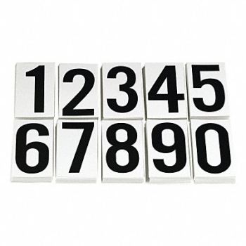 JJ KELLER Number Kit 0 Thru 9 Black, 48WX09