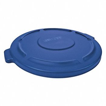 RUBBERMAID COMMERCIAL PRODUCTS J6004 Trash Can Top Flat Snap-On Closure Blue, 48XM49