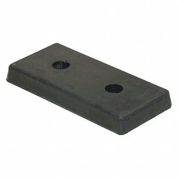 VESTIL Dock Bumper 8 in D Rubber Rectangular, 48XP41