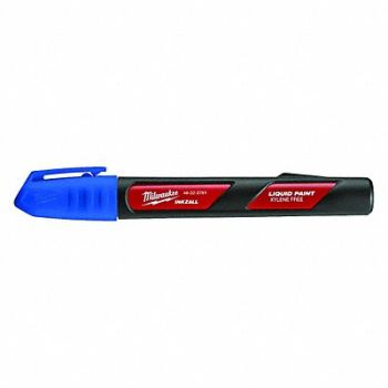 MILWAUKEE Paint Marker Permanent Blue, 48XW25
