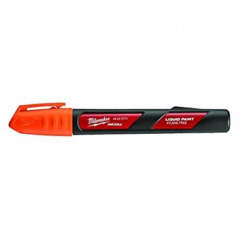 MILWAUKEE Paint Marker Permanent Orange, 48XW26