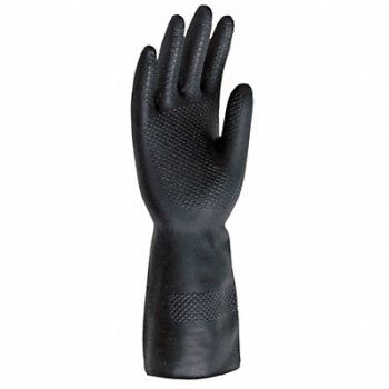 MCR SAFETY K2847 Gloves Neoprene L 12 in L Flock PR PK12, 49DA75