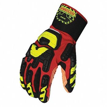 IRONCLAD J4898 Anti-Vibration Gloves L Rd/Blk/Yellow PR, 48XY94