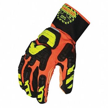 IRONCLAD J4899 Impact Resist Gloves L Orng/Blk/Yllw PR, 48XZ01