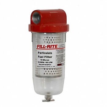FILL-RITE Clear Bowl Filter 4-1/2inL 3/4 in Size, 48YA69