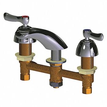 Low Arc Chrome Chicago Faucets 404, 48YD68