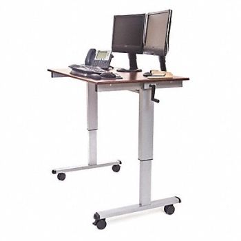 LUXOR Adjustable Table Silver 47-1/4 in W, 48YG13