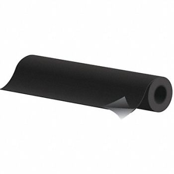 GRAINGER APPROVED Fiberglass Sheet L 54 ft Black Plain, 48YV98