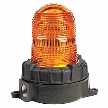 FEDERAL SIGNAL Warning Light Strobe Amber 120VAC, 48Z701