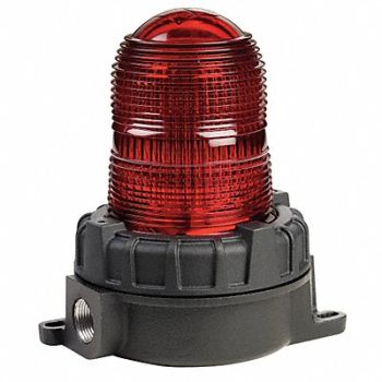 FEDERAL SIGNAL Warning Light Strobe Red 120VAC, 48Z702