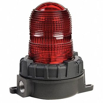 FEDERAL SIGNAL Warning Light Strobe Red 12-24VDC, 48Z704