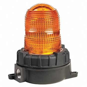 FEDERAL SIGNAL Warning Light LED Amber 120VAC, 48Z705