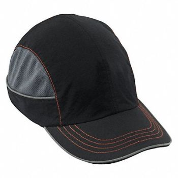 SKULLERZ BY ERGODYNE H9899 Bump Cap Front Brim Hook-and-Loop Black, 48Z844