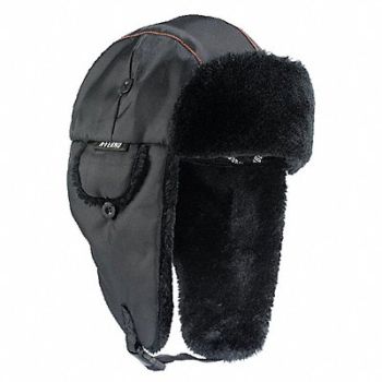 N-FERNO BY ERGODYNE Winter Hat with Chin Strap L/XL Black, 48Z861