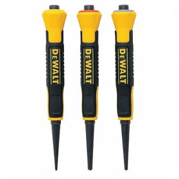 DEWALT Nail Set 1/32 2/32 3/32 in 4 in L 3 Pc, 48Z981