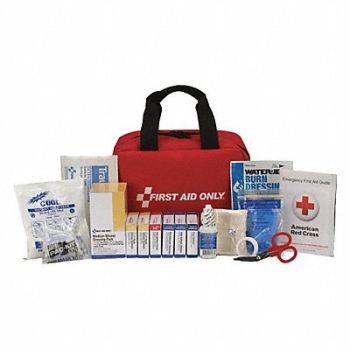 FIRST AID ONLY First Aid Kit 25 People Fabric 102 Comp., 48ZE20