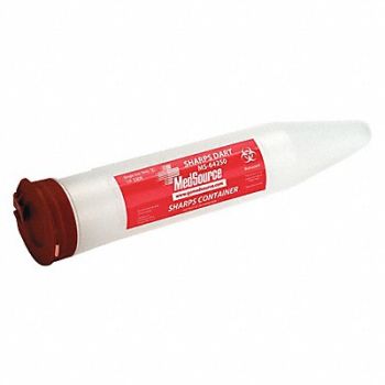 FIRST AID ONLY Sharps Container Single Use Tube 6 in., 48ZE62